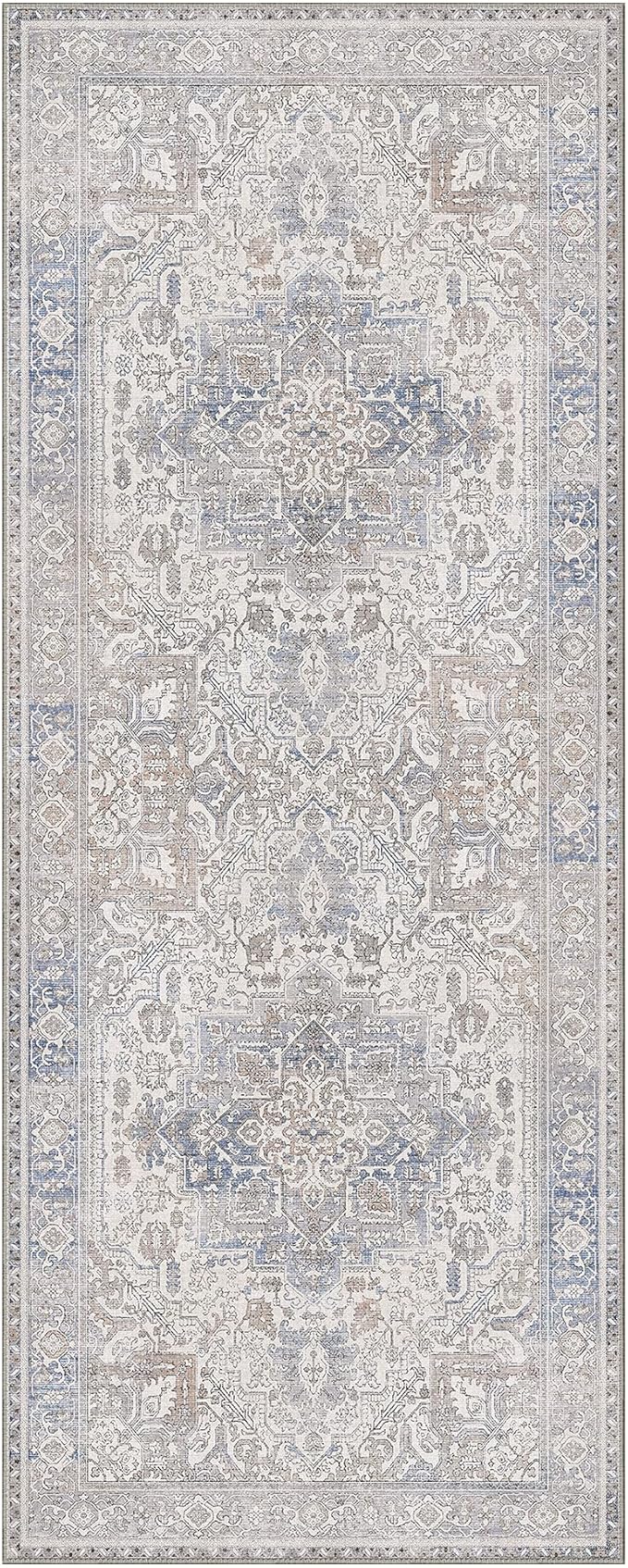 GENIMO 2'6"x8 Runner Rugs for Hallway, Machine Washable Non Slip Vintage Retro - Image 7