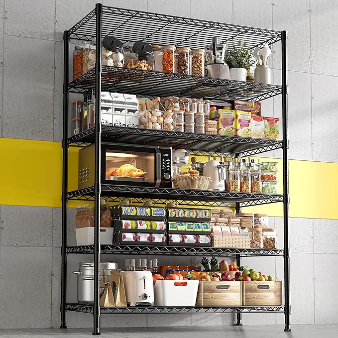 REIBII 75''H Storage Shelves Metal Shelving Unit, 6 Tier Wire Shelving - Image 8