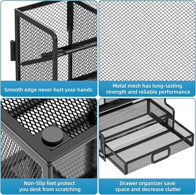 Marbrasse Larger Mesh Desk Organizer - Image 6