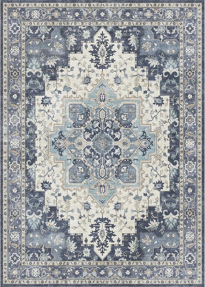 GENIMO 2x6 Runner Rugs for Hallway, Machine Washable Non Slip Vintage Rugs - Image 7