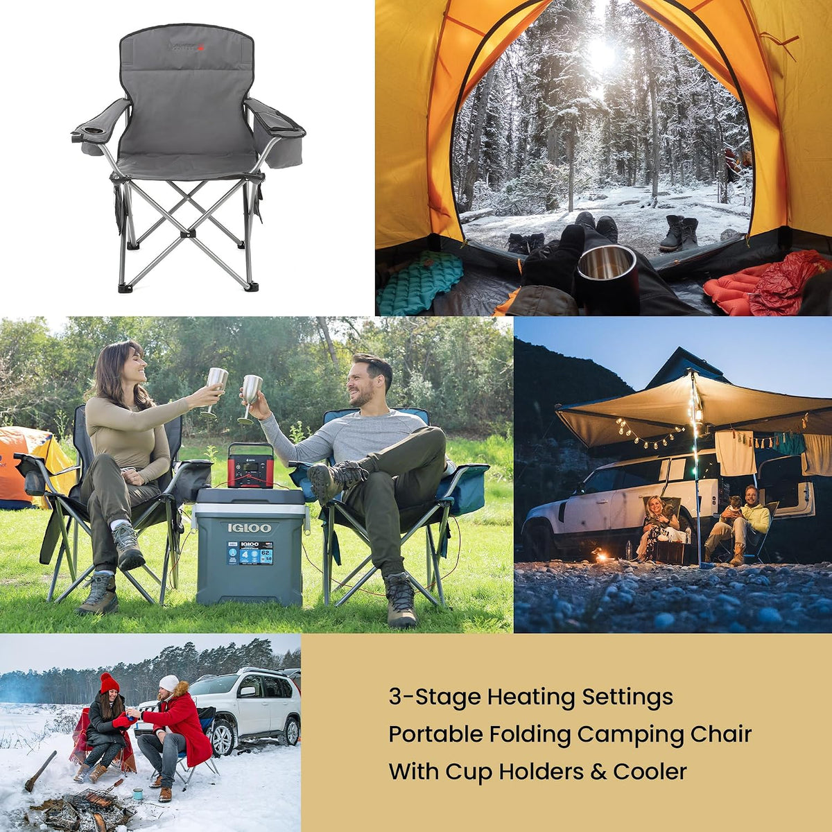 ARROWHEAD OUTDOOR Folding Hammock Chair, Heavy Duty Camping Seat