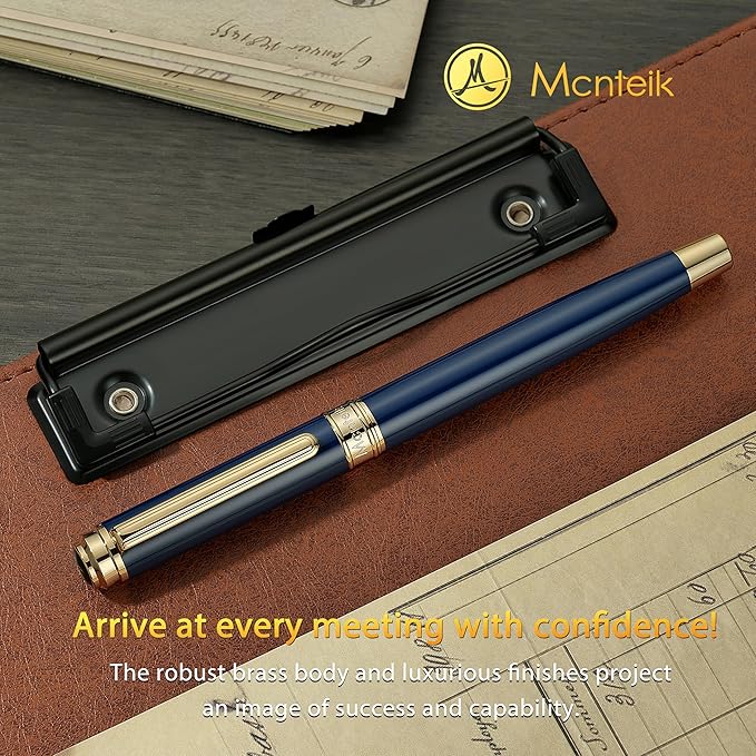 MCNTEIK 317 Fountain Pen, Stunning Luxury Piano Lacquer, 18K Gilded Nib - Image 9