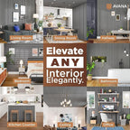 Avana Acoustic Wood Wall Panels – 94.4 x 12.6 Inch Gray Oak Acoustic Panels 2 - Image 3