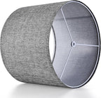Gray Drum Lamp Shades Medium 13" Top x 13" Bottom x 10" High Traditional - Image 4
