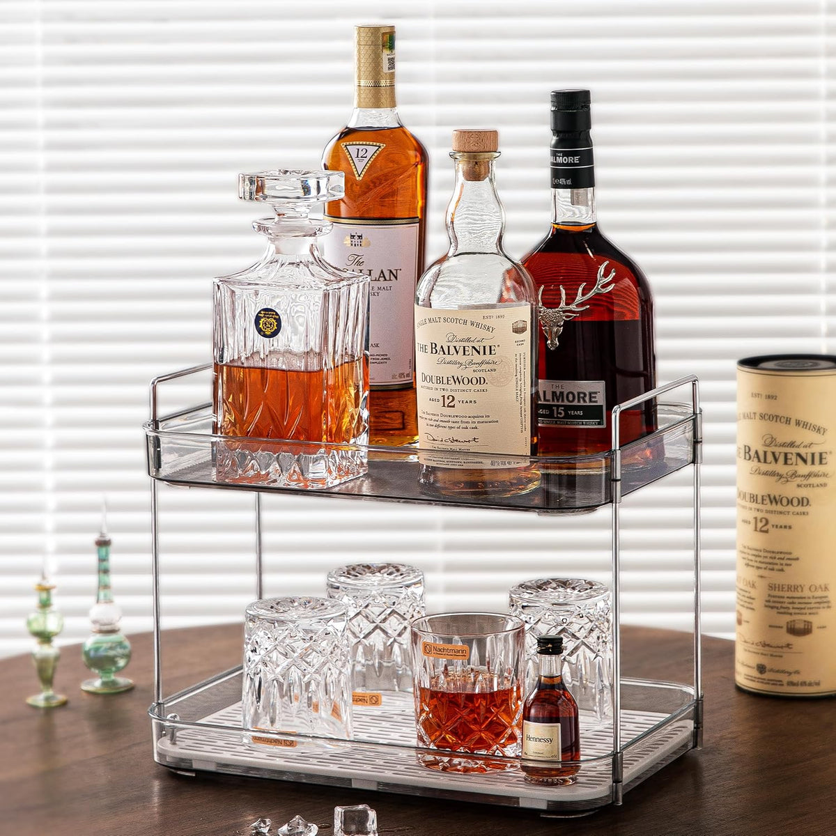 Coffee Bar Accessories, Station Organizers,Large Capacity Storage with Drain ...