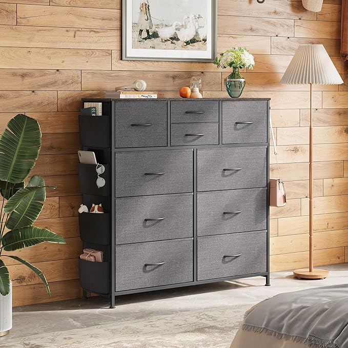 WLIVE Dresser for Bedroom with 10 Drawers, Fabric Dresser Chest of Drawers with - Image 2
