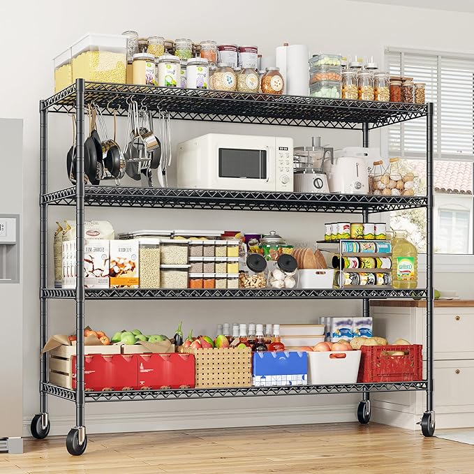 REIBII 55.5''W Storage Shelves 2500LBS Wire Shelving Unit - Image 9