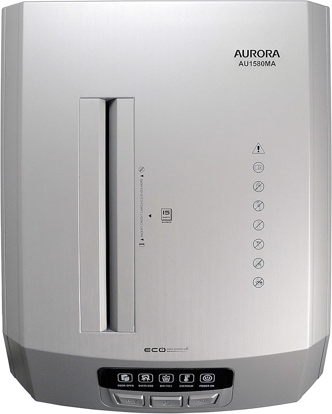 Aurora AU1580MA Professional Grade High Security 15-Sheet Micro-Cut Paper/CD - Image 5