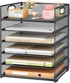 Subekyu 6 Tier Paper File Tray Organizer by SUBEKYU