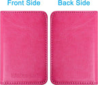 Wisdompro Business Card Holder, 2-Sided PU Leather Folio Name Card Holder - Image 6