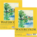 U.S. Art Supply 11" x 14" Premium Heavyweight Watercolor Paper Pad, 140lb by USArtSupply