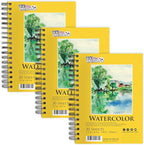 U.S. Art Supply 5.5" x 8.5" Premium Heavyweight Watercolor Paper Pad, 140lb by USArtSupply