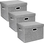 TYEERS Large Storage Bins with Lids, Collapsible, Fabric Storage Boxes by StorageOrganization