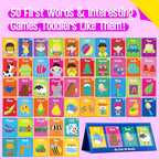 Word Building Desktop Pocket Chart, 48 CVC Words & 50 First Words, Double-Sided - Image 4