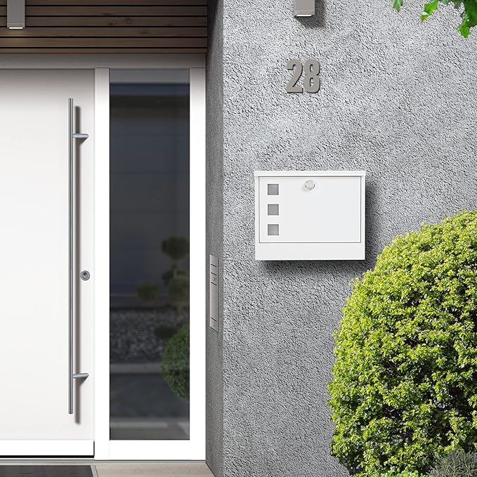 LAND·VOI Locking Mailbox Wall Mounted, Metal Postbox - Image 9