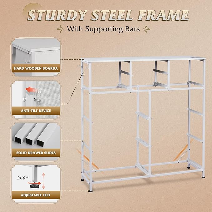 WLIVE White Dresser for Bedroom - Image 8