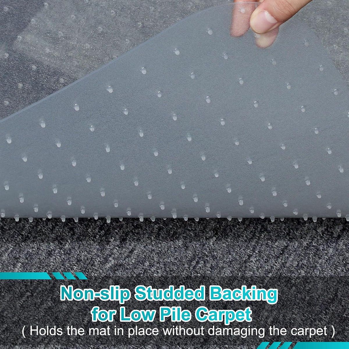 Office Chair Mat for Carpets, 48"x 60" Heavy Duty Clear Plastic Flo...