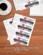 Limited Papers 8.5x11 Perforated Paper, 20/50 Pound, 75 GSM, Variety of - Image 3