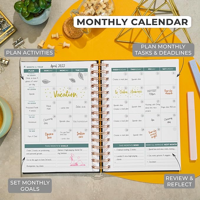 Clever Fox Planner 2nd Edition Spiral – Colorful Weekly & Monthly Goal Planner - Image 4