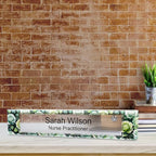 Signs ByLITA Floral Pattern Customized Nameplate | Sage Rose Personalized Full - Image 2
