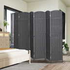 HOMCOM Room Divider, 6 Panel Folding Privacy Screen, 5.6' Tall Freestanding - Image 8