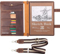 robrasim handmade leather sketchbook cover, artist sketch pad, main product view