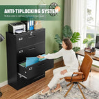 Letaya File Cabinets, 4 Drawer Metal Lateral Filing Organization Storage - Image 4