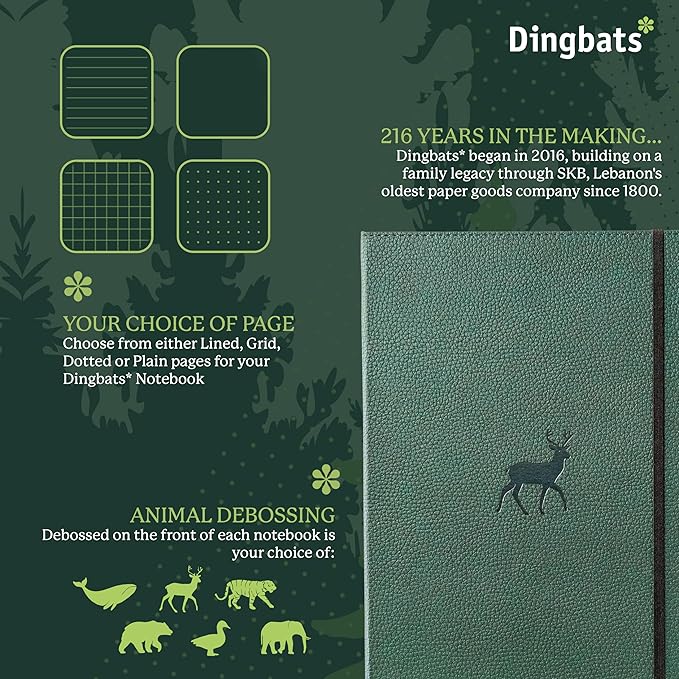 Dingbats* - Wildlife Plain Extra Large A4 Notebook - PU Leather Hardcover - Image 2