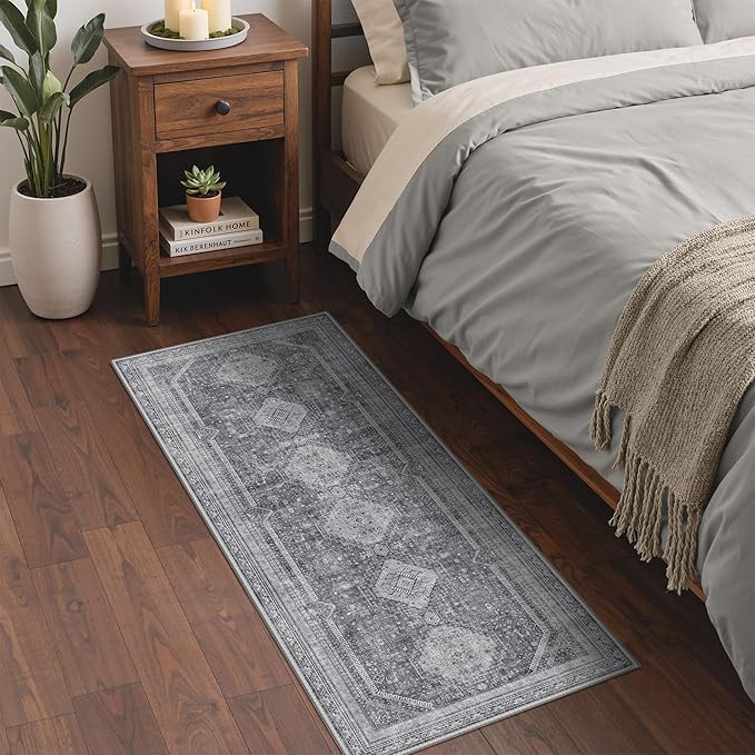GENIMO Runner Rug 2x6 Non Slip Machine Washable Hallway Runner Rug, Low Pile - Image 2