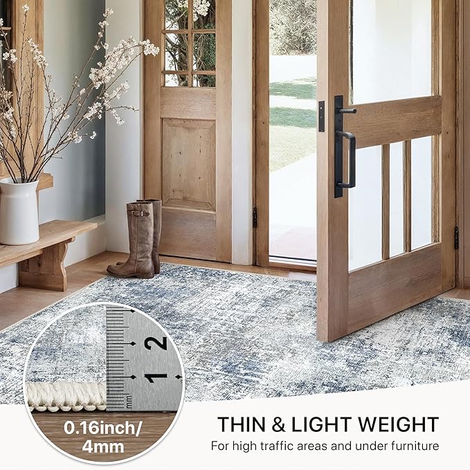 GENIMO Washable Area Rugs for Living Room, 8x10 Modern Non Slip Rugs, Low Pile - Image 7