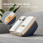 ERGONOV Lap Book Stand for Hands Free Reading Comfortable Pillow Stand | Minimize Neck Strain Perfect Idea for Book Lovers in Dorm Room or Anywhere Else with Bookseat(Gray)