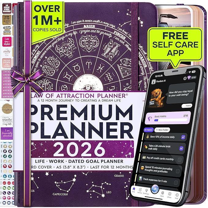 Law of Attraction Planner 2026 Deluxe by FreedomMastery