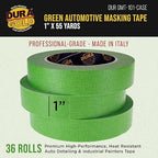 Dura-Gold Green Automotive Masking Tape 1 Inch, Case of 36 Rolls - Image 2