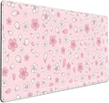 LuckyCow Pink Cherry Blossom Large Mouse Pad XXL 31.5''x15.7'', Pastel Anime by LuckyCow