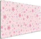 LuckyCow Pink Cherry Blossom Large Mouse Pad XXL 31.5''x15.7'', Pastel Anime by LuckyCow