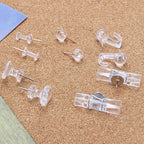 Clear Push Pins Set, 5 Styles 125-count Thumb Tacks Map Pins, Steel Point and - Image 4