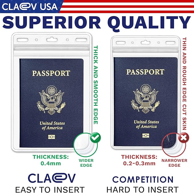 Claev Vertical 4x6 Passport & Card Holders, 10 Pack), Conferences, Conventions - Image 8