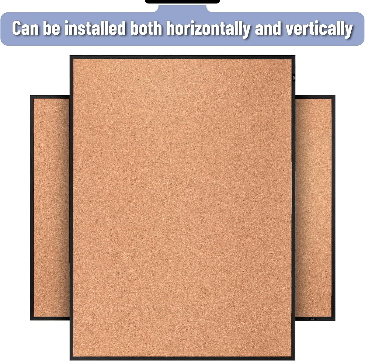 Mr. Pen- Cork Board, 24”x36”, Black Framed Cork Board, Cork Bulletin Board
