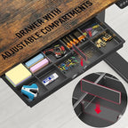 SHW 55 x 28 Inches Electric Height Adjustable Standing Desk - Image 5