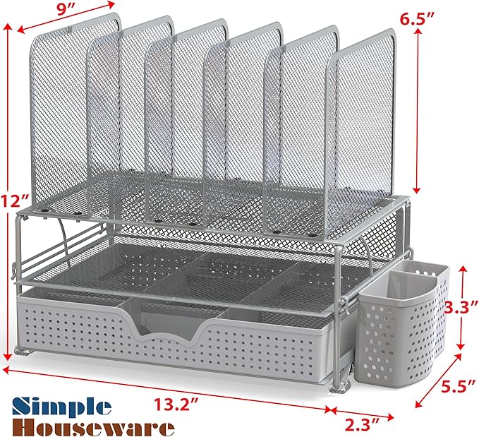 Simple Houseware Mesh Desk Organizer - Image 2