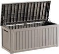 TARKARI 270 Gallon Lockable Resin Deck Box, Waterproof & UV-Resistant Outdoor by Home