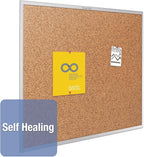 Quartet Cork Board, Bulletin Board, Aluminum Frame - Image 3