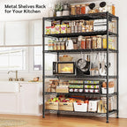 REIBII 75''H Storage Shelves Metal Shelving Unit, 6 Tier Wire Shelving - Image 5