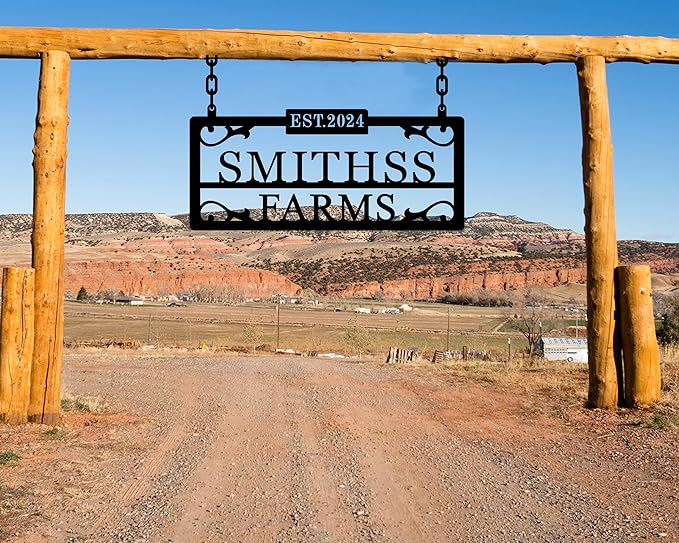 Personalized Hanging Metal Farm Signs, Personalized Outdoor Ranch Sign - Image 5