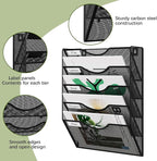 EasyPAG 5 Pocket Mesh Wall File Organizer, Hanging Paper Folder Holder - Image 3