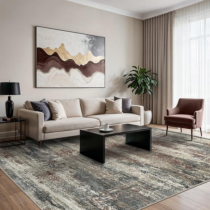 GENIMO Rugs for Bedroom-Washable 6x9 Area Rugs Lightweight Low Pile, Modern - Image 9