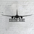 Personalized Metal Airplane Wall Art, Airplane Name Sign, Customized Pilot Name by Unknown