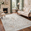 GENIMO 8x10 Area Rugs for Living Room, Machine Washable Non Slip Vintage Rugs by GENIMO