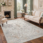 GENIMO 8x10 Area Rugs for Living Room, Machine Washable Non Slip Vintage Rugs by GENIMO