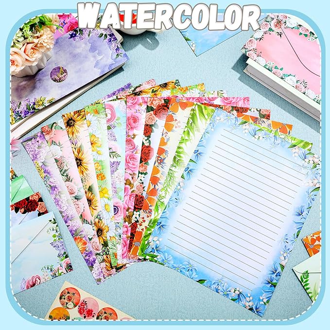 TaoBary 160 Pcs Stationery Paper Set 50 Double Sided Stationery Papers - Image 2